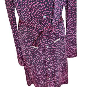 Michael Kors Raspberry Red Cheetah Shirt Dress